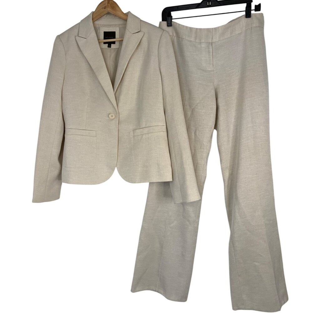 The Limited Womens Beige Suit Jacket & Pants Set Size L RP10556 GUC Career